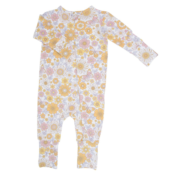 Retro Vintage Flowers Convertible Romper
