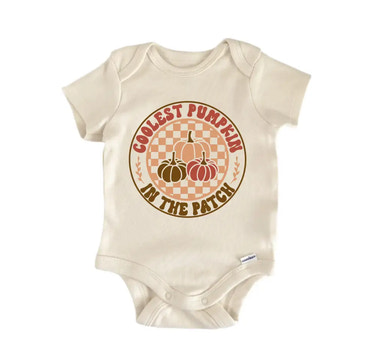 Coolest Pumpkin In the Patch Fall - Baby Boy Girl Clothes Bodysuit Funny Cute Newborn Baby Bodysuit
