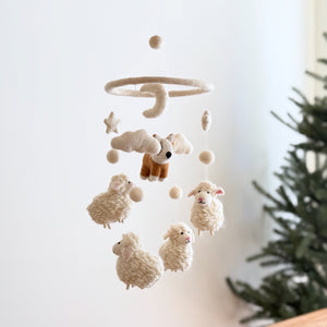 Corgi and Sheep Baby Mobile