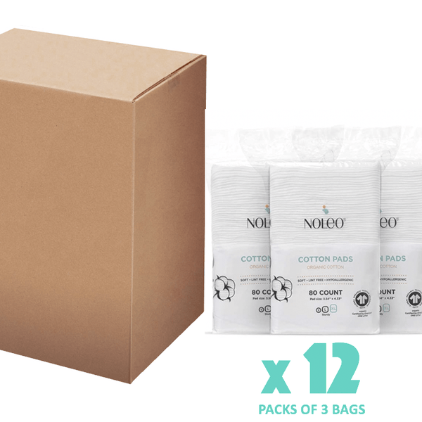 NOLEO Organic Cotton Pads - XL 3.54"x4.33" - MOOGCO Baby