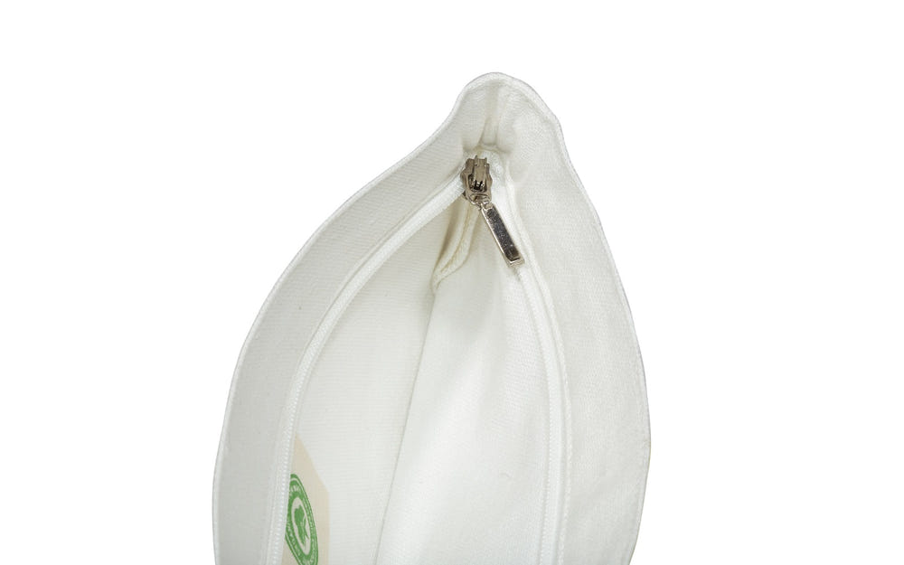 Canvas zipper pouch for babies, perfect for travel organization and storage of essentials.