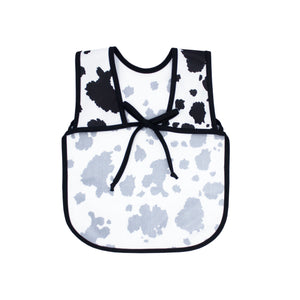 Cowhide Bapron on sale, angle view showcasing its unique design and functionality for babies.