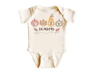 Cozy Season Pumpkin Fall - Baby Boy Girl Clothes Infant Bodysuit Funny Cute Newborn Baby Bodysuit