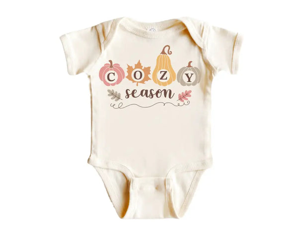 Cozy Season Pumpkin Fall - Baby Boy Girl Clothes Infant Bodysuit Funny Cute Newborn Baby Bodysuit