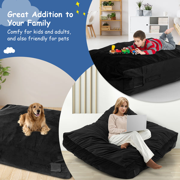 47 x 35.5 Inch Crash Pad Sensory Mat with Foam Blocks and Washable Cover