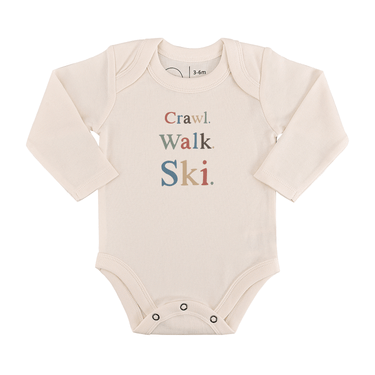 long sleeve graphic bodysuit | crawl walk ski
