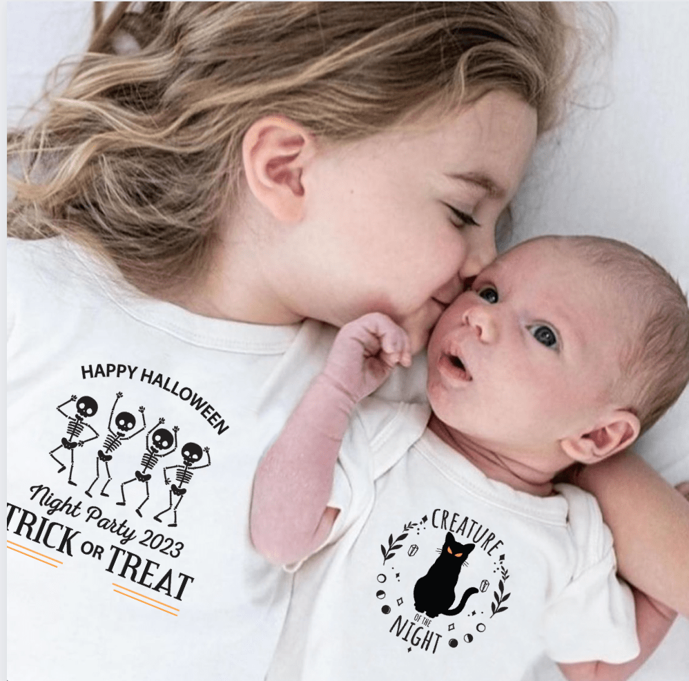 Graphic bodysuit "Creature of the Night" for babies, featuring a fun design, perfect for playful outfits.