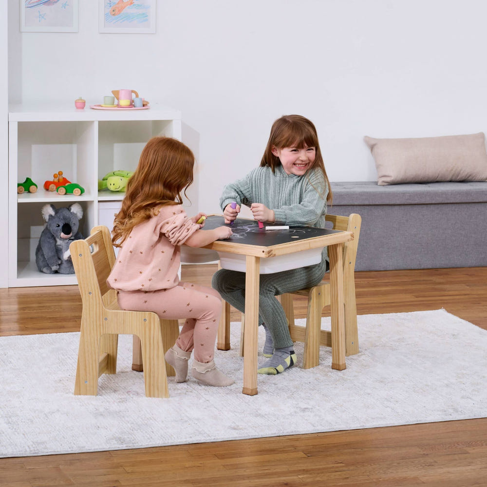 Cordia Wooden Kids Activity Table & Chair Set – Montessori-inspired play and learning desk for children.