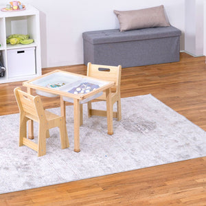 Cordia Wooden Kids Activity Table & Chair Set - Montessori-inspired play and learning furniture for children.