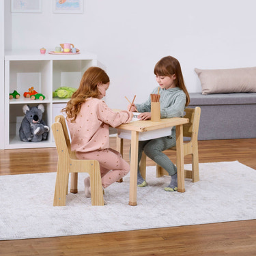 Cordia Wooden Kids Activity Table & Chair Set – Montessori-Inspired Desk for Play & Learning