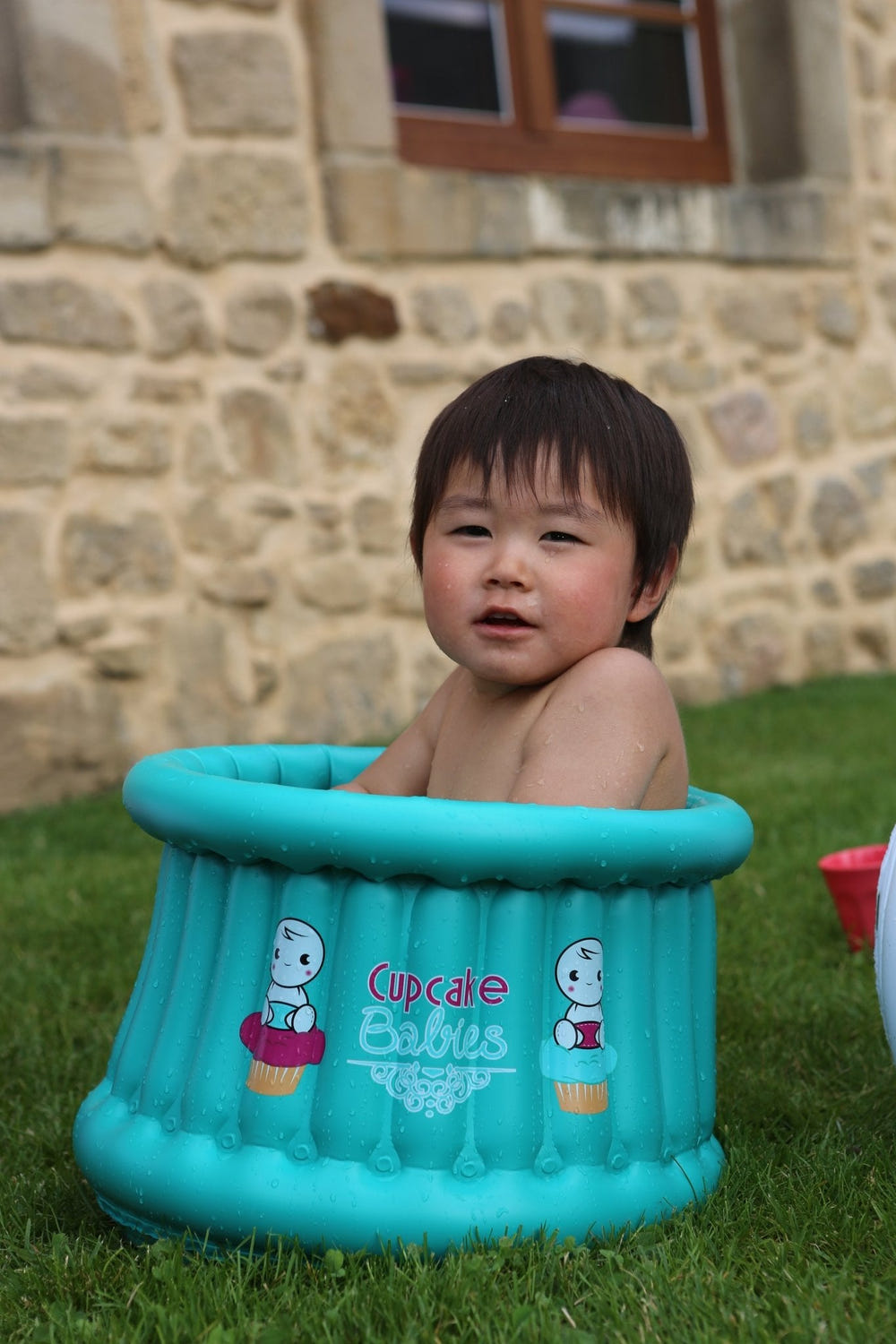 Cupcake Babies Small Bath Turquoise & travel pouch & inflator (suitable from birth up to 1 year)
