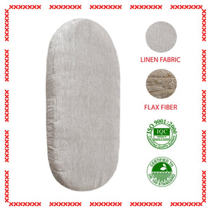 Custom Sized Rectangular Organic Flax Baby Cradle Mattress