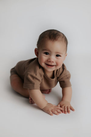 Cocoa Sands Brown Waffle Two Piece Set