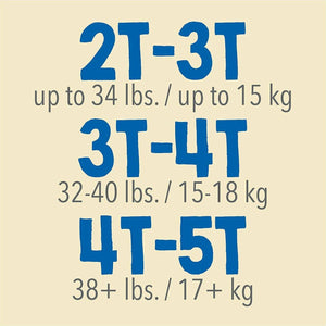 Cutie Training Pants for boys, size 2T/3T, angled view showcasing potty training essentials.