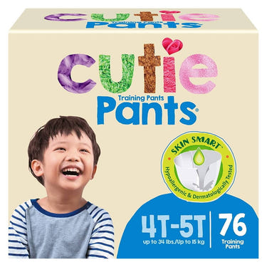 Cutie Training Pants for boys, size 4T/5T, ideal for potty training, featuring fun designs and comfortable fit.