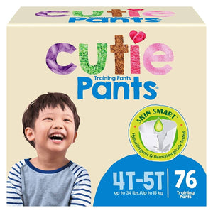 Cutie Training Pants for boys, size 4T/5T, ideal for potty training, featuring fun designs and comfortable fit.