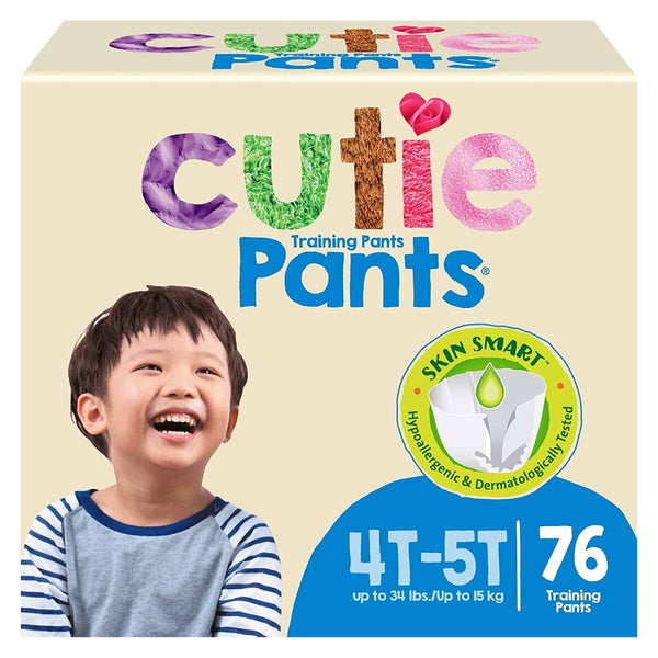 Cutie Training Pants for boys, size 4T/5T, ideal for potty training, featuring fun designs and comfortable fit.