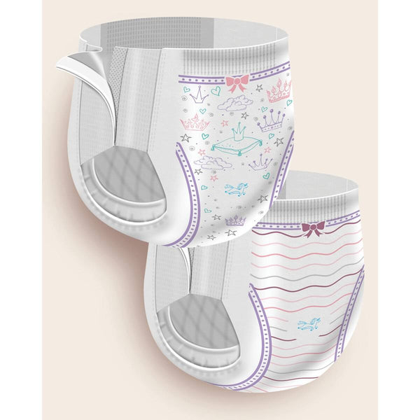Cutie Training Pants for girls, size 3T/4T, angled view showcasing colorful design for potty training.