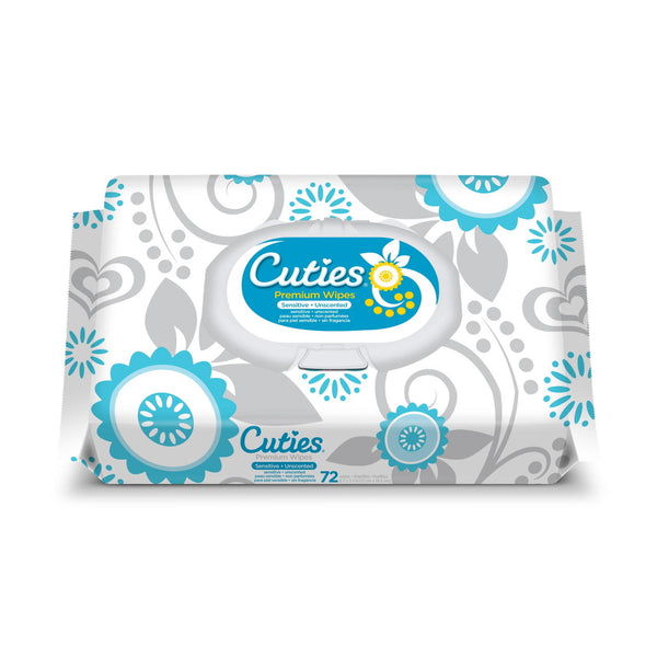 Cuties Unscented Baby Wipes - gentle, hypoallergenic wipes for sensitive skin, perfect for diaper changes and clean-ups.