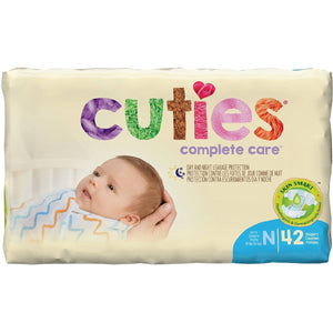 Cuties Complete Care Newborn Disposable Diapers - Soft, absorbent, and gentle for your baby's delicate skin.