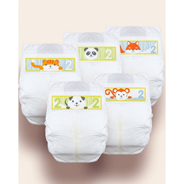 Cuties Complete Care Size 2 Baby Diapers, angle view showcasing softness and absorbency for delicate skin.