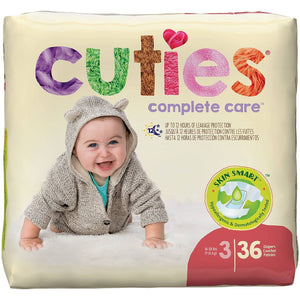 Cuties Complete Care Baby Diapers, Size 3 - soft, absorbent disposable diapers for ultimate baby comfort and protection.
