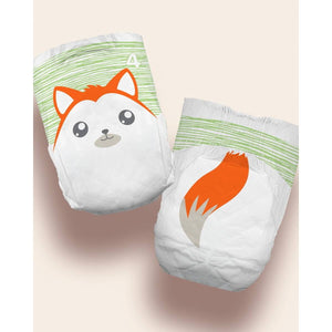 Cuties Complete Care Size 4 Baby Diapers, Angle 2 view, showcasing soft, absorbent, and comfortable design for babies.