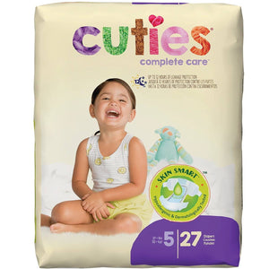 Cuties Complete Care Baby Diapers Size 5 - soft, absorbent disposable diapers for ultimate baby comfort and protection.