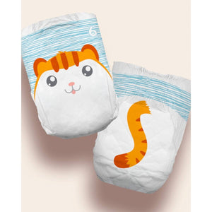 Cuties Complete Care Size 6 Baby Diapers, Angle 2 view, soft and absorbent for ultimate baby comfort.