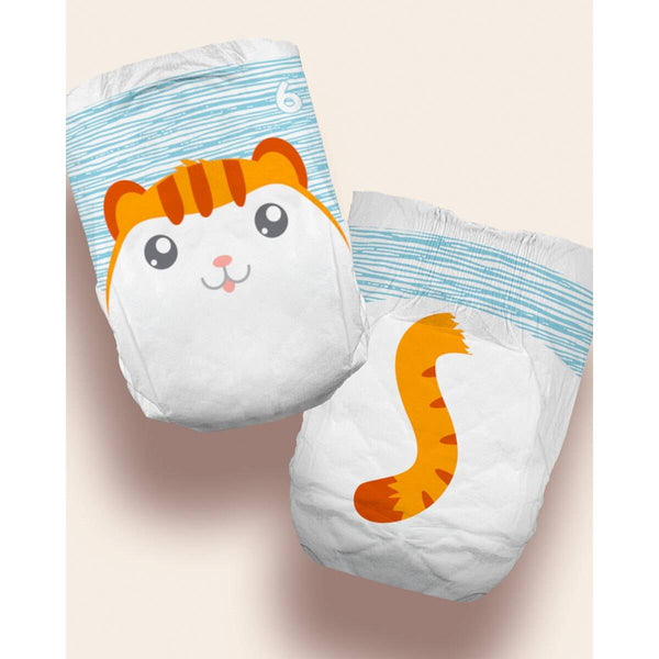 Cuties Complete Care Size 6 Baby Diapers, Angle 2 view, soft and absorbent for ultimate baby comfort.