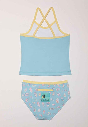 Simone Tankini Set - Treasured Gems, two-piece swimwear for babies, shown from angle 2.