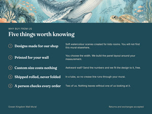 Watercolor Ocean Kingdom Wall Mural, image 10