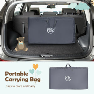 Portable baby bed side sleeper bassinet crib with carrying bag, perfect for travel and safe sleep.