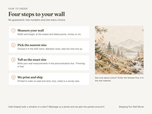 Watercolor Sleeping Fox Wall Mural, image 5