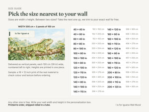 Watercolor I is for Iguana Alphabet Wall Mural, image 5