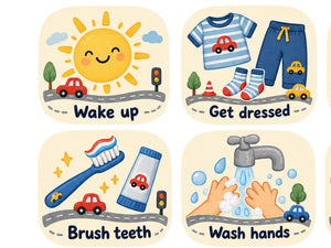 Vehicle Daily Routine Wall Decals, Set of 12, image 4