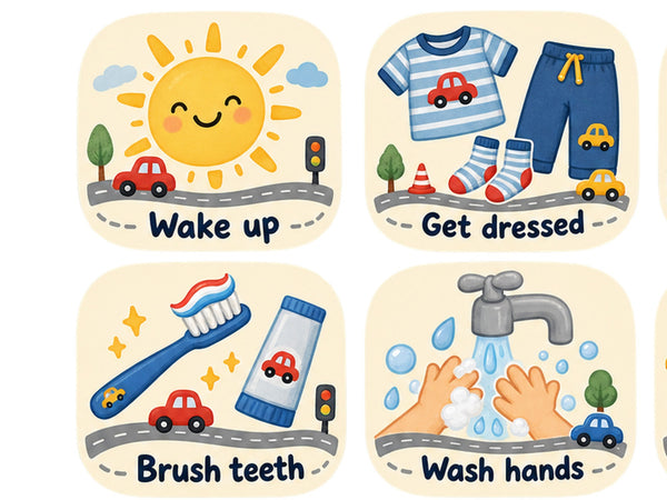 Vehicle Daily Routine Wall Decals, Set of 12, image 4