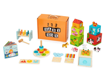 Montessori Educational Box for toddlers 13-15 months, promoting learning through play and exploration.