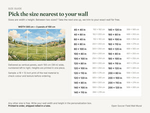 Watercolor Open Soccer Field Wall Mural, image 5