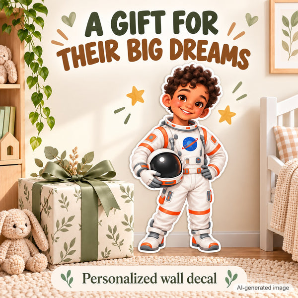 Personalized Astronaut Wall Decal from Photo, Dream Job Sticker, image 10
