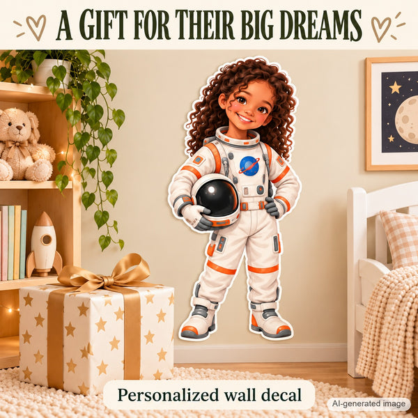 Personalized Astronaut Wall Decal from Photo, Dream Job Sticker, image 9