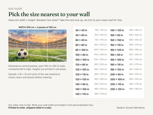 Watercolor Stadium Sunset Soccer Wall Mural, image 5