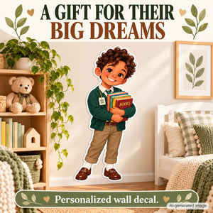 Personalized Librarian Wall Decal from Photo, Dream Job Sticker, image 10