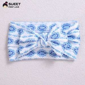 Children's Wide-brimmed Elastic Bow Baby Printed Headband