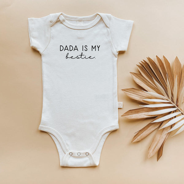 Dada is My Bestie Organic Baby Bodysuit