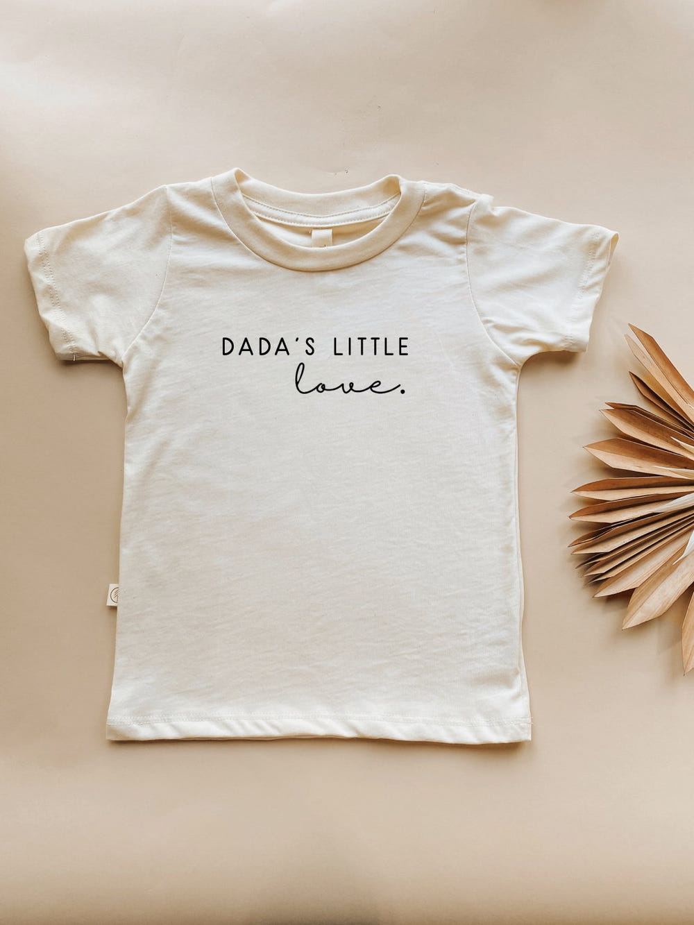 Dada's Little Love Organic Kids T-shirt - Soft, eco-friendly short sleeve tee for toddlers in vibrant colors.