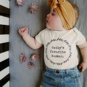 Daddy's Favorite Human Organic Baby Bodysuit