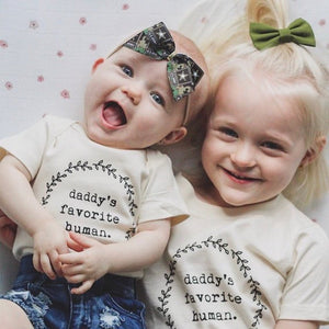 Daddy's Favorite Human Organic Baby Bodysuit
