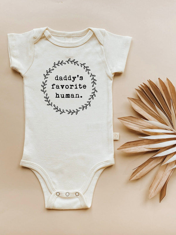 Daddy's Favorite Human Organic Baby Bodysuit