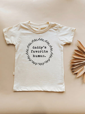 Daddy’s Favorite Human Organic Kids T-Shirt